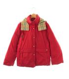 バーバリーズブルーレーベル Burberry's BLUE LABEL ダウンジャケット フード 38 レッド /ES ■ECE003