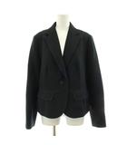 バーバリー ロンドン BURBERRY LONDON テーラードジャケット 総裏地 裏地チェック柄 ウール混 46 黒 ブラック FCB60-106-28 /KU ■ECE003