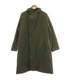 ズッカ zucca ダウンコート S カーキ 無地 アシンメトリー襟 長袖 CZ24FA908 /GG ■ECE003
