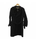 バーバリー ロンドン BURBERRY LONDON トレンチコート アウター 裏地チェック 90-165-4 黒 ブラック ベルト付き BJA81-201-09 /YM ■ECE003