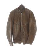 ショット SCHOTT 60s 60年代 ヴィンテージ シングル ライダースジャケット 革ジャン レザージャケット 黒タグ サボテンタグ 40 L 茶 ブラウン /MW ■ECE003