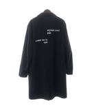 コムデギャルソンシャツ COMME des GARCONS SHIRT コラボ 18AW Wool Blend Overcoat ウールブレンドオーバーコート チェスターコート ロング L 黒 ブラック J7FW18 /MW ■ECE003