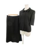 ピエールカルダン Pierre Cardin ブラックフォーマル セットアップ ジャケット スカート 13AR 黒 ブラック /MN2 ■ECE003