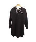 フィラ FILA チュニック L 紫 パープル 長袖 Vネック フード ロゴデザイン /NP ■ECB001