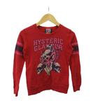ヒステリックミニ Hysteric MINI トレーナー スウェット 子ども服 ユニセックス 120 赤 レッド 長袖 グラフィックプリント 袖ライン /PP ■ECE003