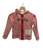 カステルバジャック CASTELBAJAC KIDS SPORT パーカー スウェット キッズ 子供服 長袖 ボーダー ジップアップ ロゴ 120 赤 レッド 白 ホワイト /XZ ■ECE003