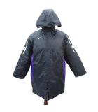 ミズノ MIZUNO ベンチコート ロング丈  紺 ネイビー フード付き プリント /HO27 ■ECA003