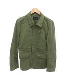 ラウンジリザード LOUNGE LIZARD Cotton twill French military blouson ミリタリージャケット ブルゾン ヴィンテージ加工 2 カーキ /YJ ■ECA003