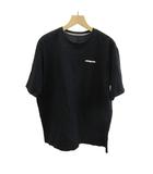 Tシャツ カットソー 半袖 クルーネック ロゴ バックプリント L 黒 ブラック /XZ ■ECA003