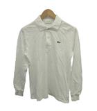 ラコステ LACOSTE ポロシャツ 3 白 ホワイト 無地 襟付き 長袖 ロゴワッペン /GR ■ECA003