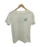 Tシャツ カットソー XS 白 ホワイト ロゴプリント ラウンドネック 半袖 /GR ■ECA003