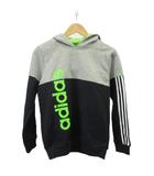 アディダス adidas フード付きトレーナー パーカー 子ども服 バイカラー 長袖 ロゴプリント /SH ■ECA003