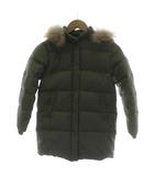 シップス SHIPS 子ども服(女の子用) ダウンジャケット 140 カーキ 長袖 ファー付きフード 514-05-0130 /GG ■ECA003