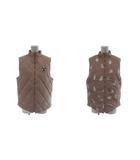 マドモアゼルノンノン mademoiselle NON NON ダウンベスト 上着 38M 40L ピンク ノースリーブ キルティング クマ柄 D0304FV 002 /GG ■ECA003