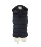 ユニクロ UNIQLO ダウンベスト M 紺 ネイビー フード付き ジップアップ ノースリーブ /CK21 ■ECA003