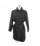 ジュンコシマダ JUNKO SHIMADA AWAW ステンカラーコート スプリングコート 9AR 黒 ブラック ダブル 背抜き ベルト付き /MN12 ■ECA003