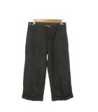 グランマママドーター GRANDMA MAMA DAUGHTER パンツ ウール クロップド 1 グレー バミューダ ロールアップ ワイドシルエット /CK51 ■ECA003