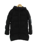 ユニクロ UNIQLO ダウンコート L 黒 ブラック フード ジップアップ 長袖 /LP ■GY59