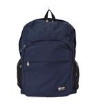 フィラ FILA リュックサック バックパック デイパック ロゴパッチ 無地 ラウンドジップ メッシュポケット 紺 ネイビー 黒 ブラック ■GY63