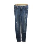 リーバイス Levi's デニム ジーンズ 26 インディゴ ブルー ダメージ加工 スキニー フルレングス /PP ■ECA003