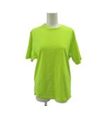 Tシャツ M 黄緑 ライトグリーン 無地 ラウンドネック 半袖 /KT ■ECA003