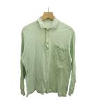 ダンヒル dunhill ポロシャツ L 緑 グリーン 長袖 ポロカラー ロゴ刺繍 /MD ■ECB002