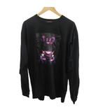 ホリエユリ Yuri Horie Tシャツ カットソー ロンT F 黒 ブラック グラフィックプリント ラウンドネック 長袖 /MD ■ECB002