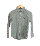 ラルフローレン RALPH LAUREN 子ども服 シャツ S 緑 グリーン ストライプ柄  長袖 /RN ■ECB002