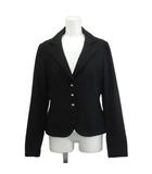 テーラードジャケット ウール シングル 3B 総裏地 L 黒 ブラック /XZ ■ECB002