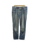 リーバイス Levi's ボーイフレンド デニムパンツ ジーンズ テーパード ダメージ加工 W26 青 ブルー /XZ ■ECB002