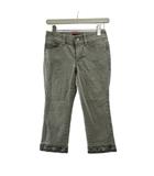 トゥービーシック TO BE CHIC サブリナパンツ デニム ジーンズ 36 グレー クロップド丈 スパンコール ビーズ /PP ■GY49