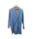ダックス DAKS ガウン パジャマ ルームウェア L 青 ブルー 長袖 チェック柄裏地 /YU ■GY99