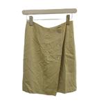 ラルフローレン RALPH LAUREN ラップスカート 巻きスカート 11 ベージュ 無地 膝丈 Aラインシルエット /PP ■GY99