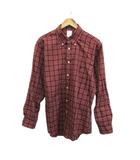 ブルックスブラザーズ BROOKS BROTHERS シャツ L 赤 レッド チェック柄 ボタンダウンカラー 長袖 /PP ■ECB002