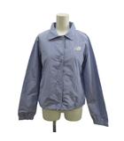 ニューバランス NEW BALANCE ウィンドブレーカー コーチジャケット ブルゾン アウター ロゴ プリント S 青 ブルー /XZ ■ECB002
