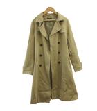 コート トレンチコート ロング M ベージュ ダブルブレスト 長袖 肩章 /RK ■ECB002
