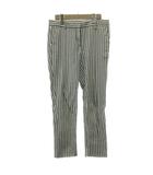 ブルックスブラザーズ BROOKS BROTHERS テーパードパンツ ストライプ 4 紺 ネイビー 白 ホワイト /XZ ■GY99