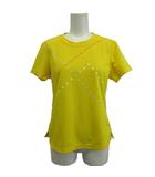 クレージュ courreges スポーツフューチャー Tシャツ 38 黄 イエロー 半袖 ドット柄 ロゴプリント カットソー スポーツウェア /PP ■GY99