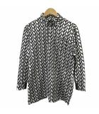 マンシングウェア MUNSINGWEAR ボタンダウンポロシャツ LL モノトーン 幾何学模様 長袖 襟付き /SH ■GY99