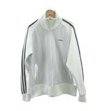 アディダス adidas トラックジャケット ジャージ J OT 白 ホワイト ストライプ柄 スタンドカラー 長袖 /NP ■GY99