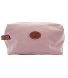 ロンシャン LONGCHAMP セカンドバッグ ピンク 茶 ブラウン ナイロン ロゴパッチ ハンドル付き /NU ■GY99