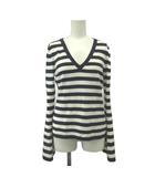 ミリー milly Tシャツ M マルチカラー ストライプ柄 Vネック 長袖 /KT ■ECC003