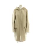 イエナ IENA 二重織りシャルムフードコクーンコート ノーカラーアウター フーディ ウール 38 ベージュ /CX ■ECC003