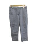 ピッコーネ PICONE パンツ 36 青 ブルー 織模様 クロップド丈 七分丈 サイドポケット /GR ■ECC003