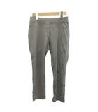 ピッコーネ PICONE パンツ 36 グレージュ 無地 ゴムウエスト ストレッチ クロップド アンクル丈 /GR ■ECC003