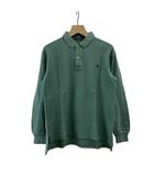 ポロ バイ ラルフローレン Polo by Ralph Lauren ポロシャツ L 緑 グリーン 無地 長袖 ロゴ刺繍 /PP ■ECC003