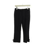 トゥービーシック TO BE CHIC サブリナパンツ 42 紺 ネイビー 無地 クロップド丈 裾リボン /SH ■ECC003