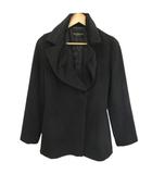 ストロベリーフィールズ STRAWBERRY-FIELDS ジャケット ウール  黒 ブラック 長袖 無地 ドレープ襟 /KV ■ECC003