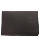 ランバン LANVIN カードケース 名刺入れ パイソン柄 型押し ロゴエンボス 黒 ブラック /IB ■ECC003