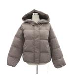 コムサイズム COMME CA ISM ダウンジャケット 上着 ミドル丈 9 茶 フード付 無地 /SY53 ■ECB003